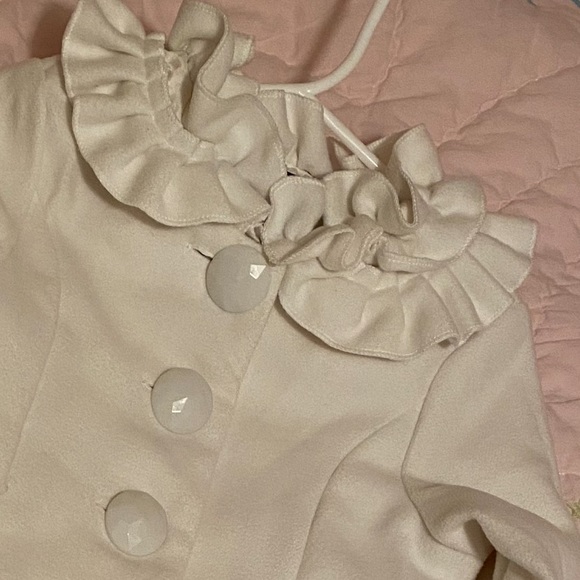 Cynthia Rowley Lined White Winter Coat 4T - Picture 3 of 4